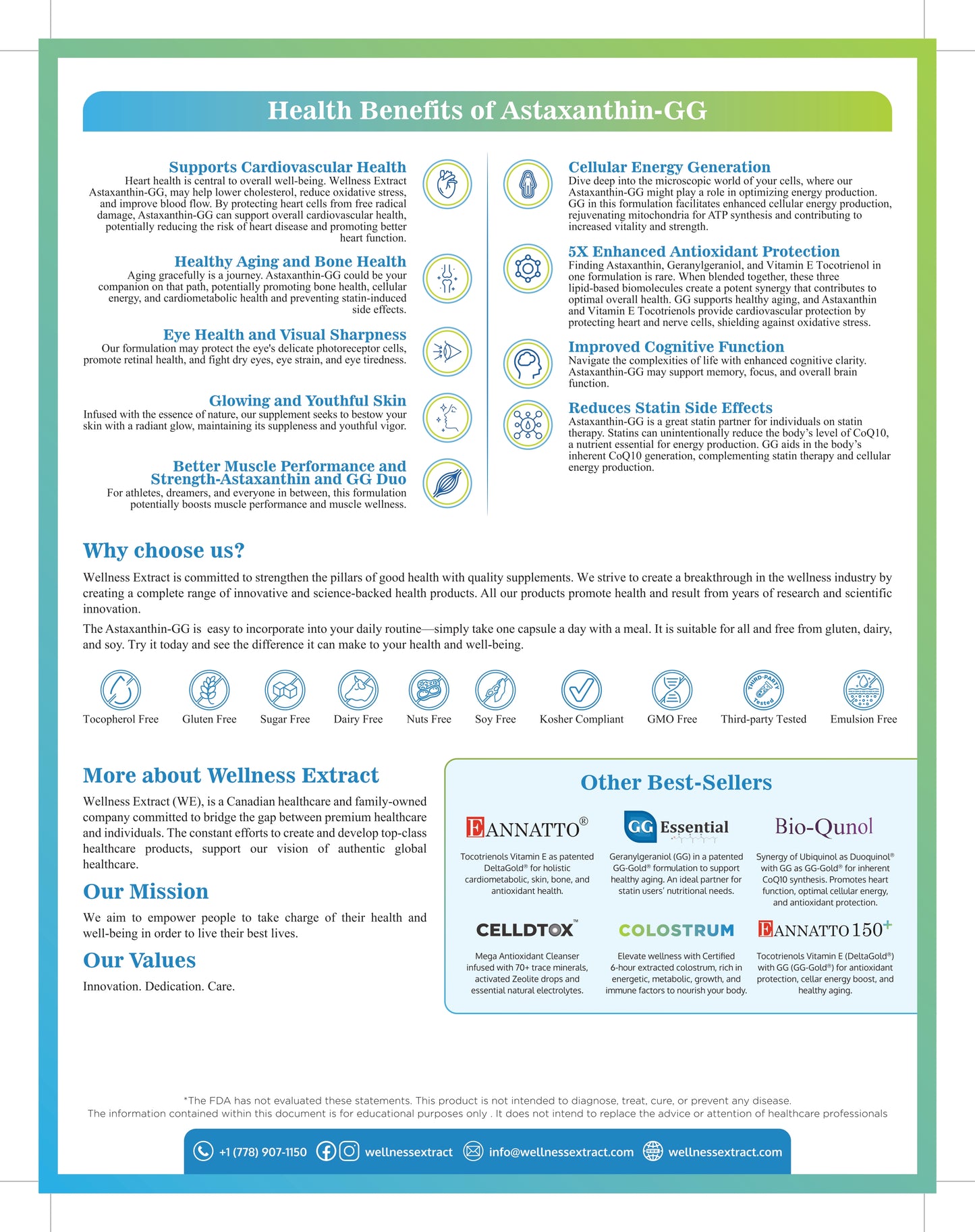 Brochure Astaxanthin-GG | Natural AstaREALTM Astaxanthin MicroAlgae for Eye & Skin Health | Geranylgeraniol GG-Gold® | Vitamin E Tocotrienol DeltaGold® | Healthy Aging | Antioxidant Health