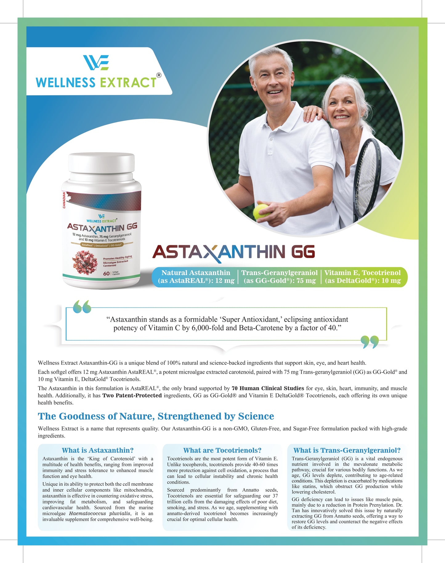 Brochure Astaxanthin-GG | Natural AstaREALTM Astaxanthin MicroAlgae for Eye & Skin Health | Geranylgeraniol GG-Gold® | Vitamin E Tocotrienol DeltaGold® | Healthy Aging | Antioxidant Health