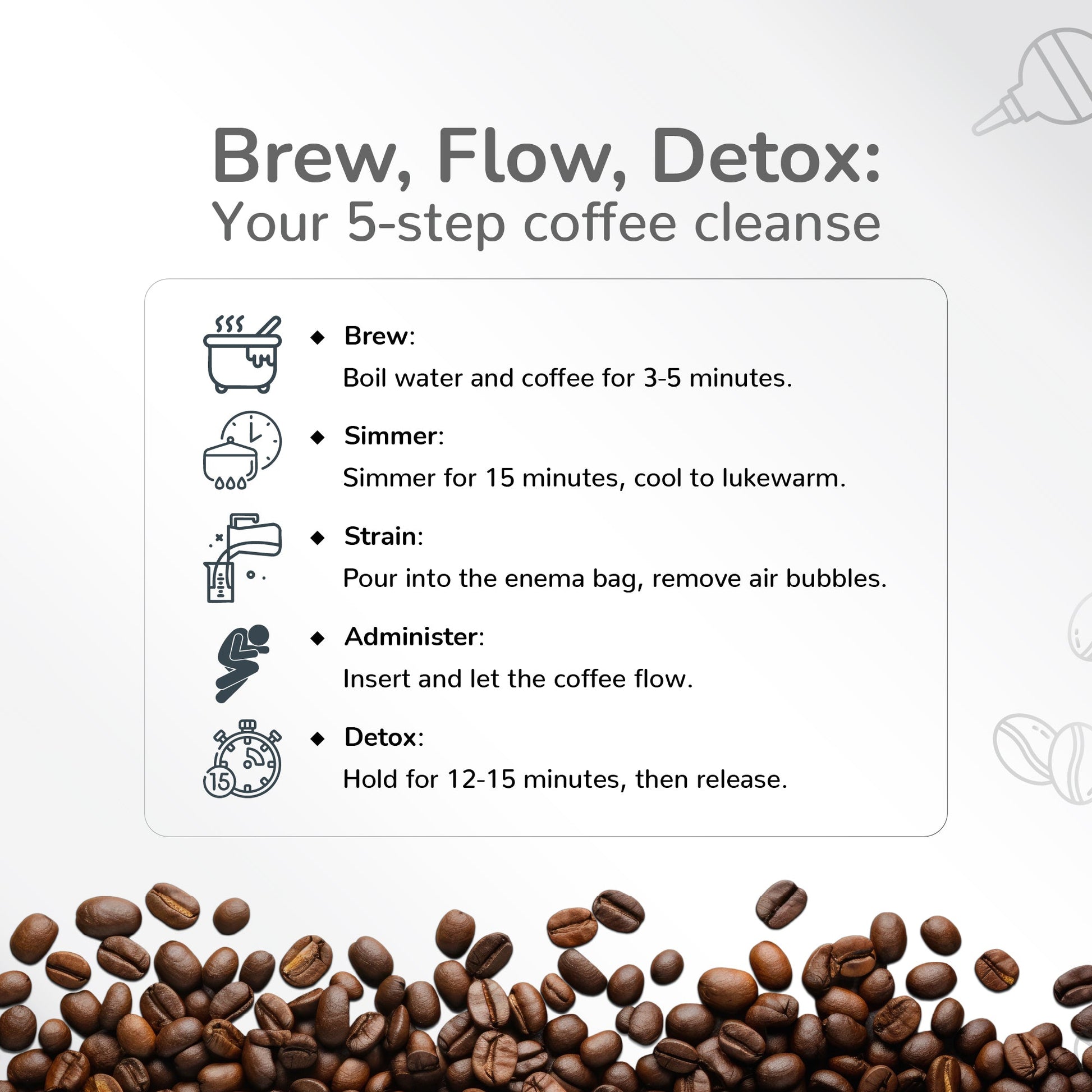 Five steps to do a coffee cleanse